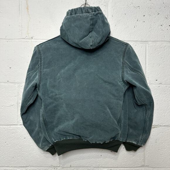Vintage Carhartt Hooded Active Jacket “Hunter Green” JQ643 - Picture 2 of 10